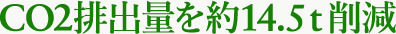 CO2排出量を約14.5ｔ削減