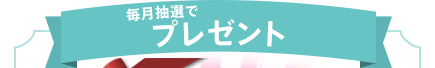 毎月抽選でプレゼント