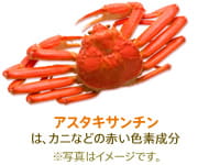 アスタキサンチンは、カニなどの赤い色素成分　※写真はイメージです。
