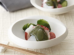 タコときゅうりの青汁酢みそ