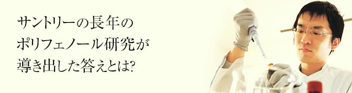 サントリーの長年のポリフェノール研究が導き出した答えとは？