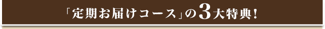「定期お届けコース」の3大特典！