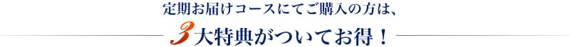 定期お届けコースにてご購入の方は、4大特典がついてお得！
