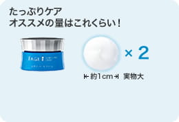 たっぷりケアオススメの量はこれくらい！