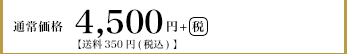 通常価格 4,500円+税【送料350円（税込）