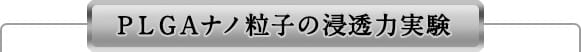ＰＬＧＡナノ粒子の浸透力実験