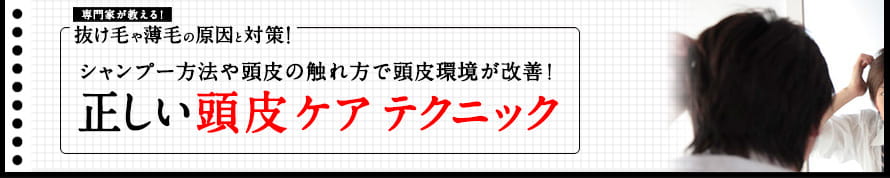 専門家が教える！抜け毛や薄毛の原因と対策！シャンプー方法や頭皮の触れ方で頭皮環境が改善！正しい頭皮ケアテクニック