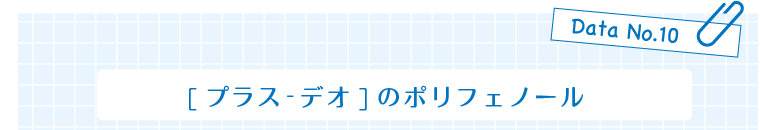 Data No.10　[プラス-デオ]のポリフェノール