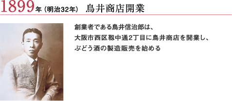 1899年（明治32年） 鳥井商店開業　