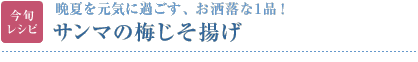 今旬レシピ：夏の疲れを吹き飛ばす、お洒落な1品！　サンマの梅じそ揚げ