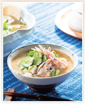 元気と涼を呼ぶ夏の味　「冷や汁」の作り方