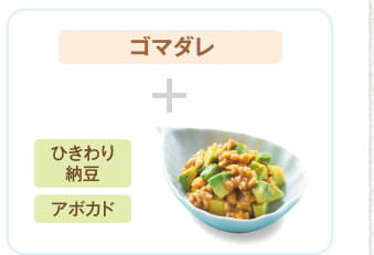 ゴマダレ ＋ ひきわり納豆 アボカド