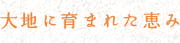 大地に育まれた恵み