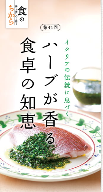 食のちから　イタリアの伝統に息づく　第44回：ハーブが香る食卓の知恵