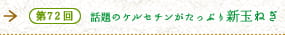 第72回　話題のケルセチンがたっぷり　新玉ねぎ