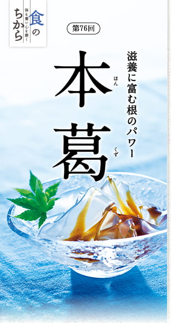 食のちから第76回 滋養に富む根のパワー 本葛