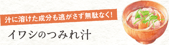 汁に溶けた成分も逃がさず無駄なく! イワシのつみれ汁