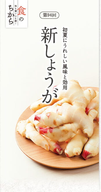 食のちから 第94回 初夏にうれしい風味と効用 新しょうが