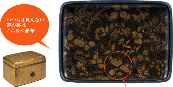 いつもは見えない蓋の裏はこんなに豪華！