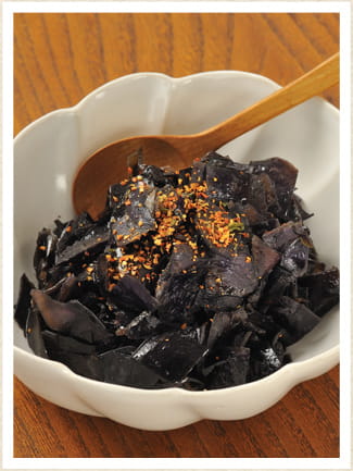 ナスの皮の佃煮の写真。