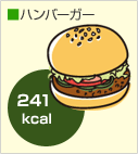ハンバーガー 241キロカロリー