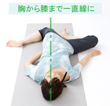 胸から膝まで一直線に