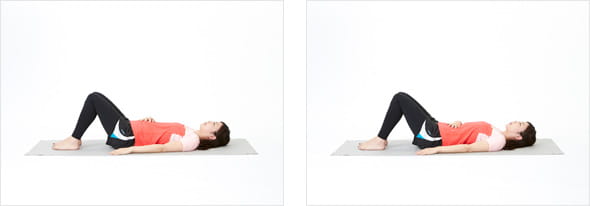 お腹の弾力性をチェック！