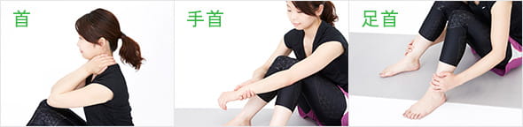 お腹の弾力性をチェック！