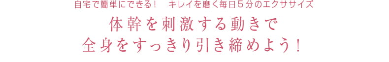 46 自宅で簡単にできる！キレイを磨く毎日5分のエクササイズ