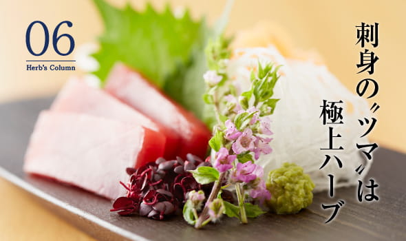 06 刺身の“ツマ”は極上ハーブ