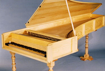 1995年に復元された1720年製のクリストフォリのピアノ。