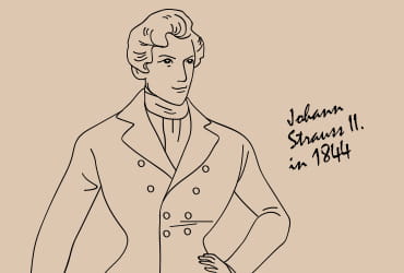 ヨハン・シュトラウス2世のイラスト画像