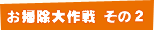 お掃除大作戦 その2