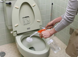 クエン酸水をスプレー。